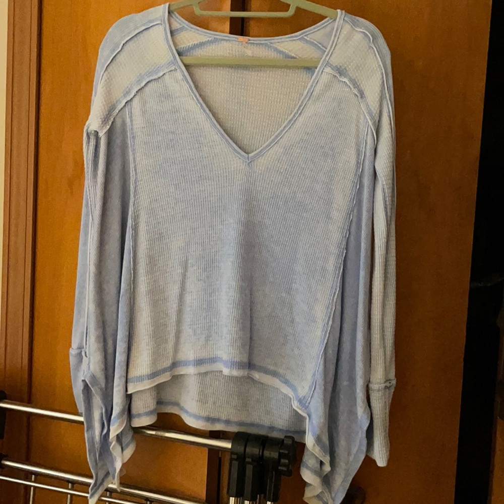 Free people light blue Henley